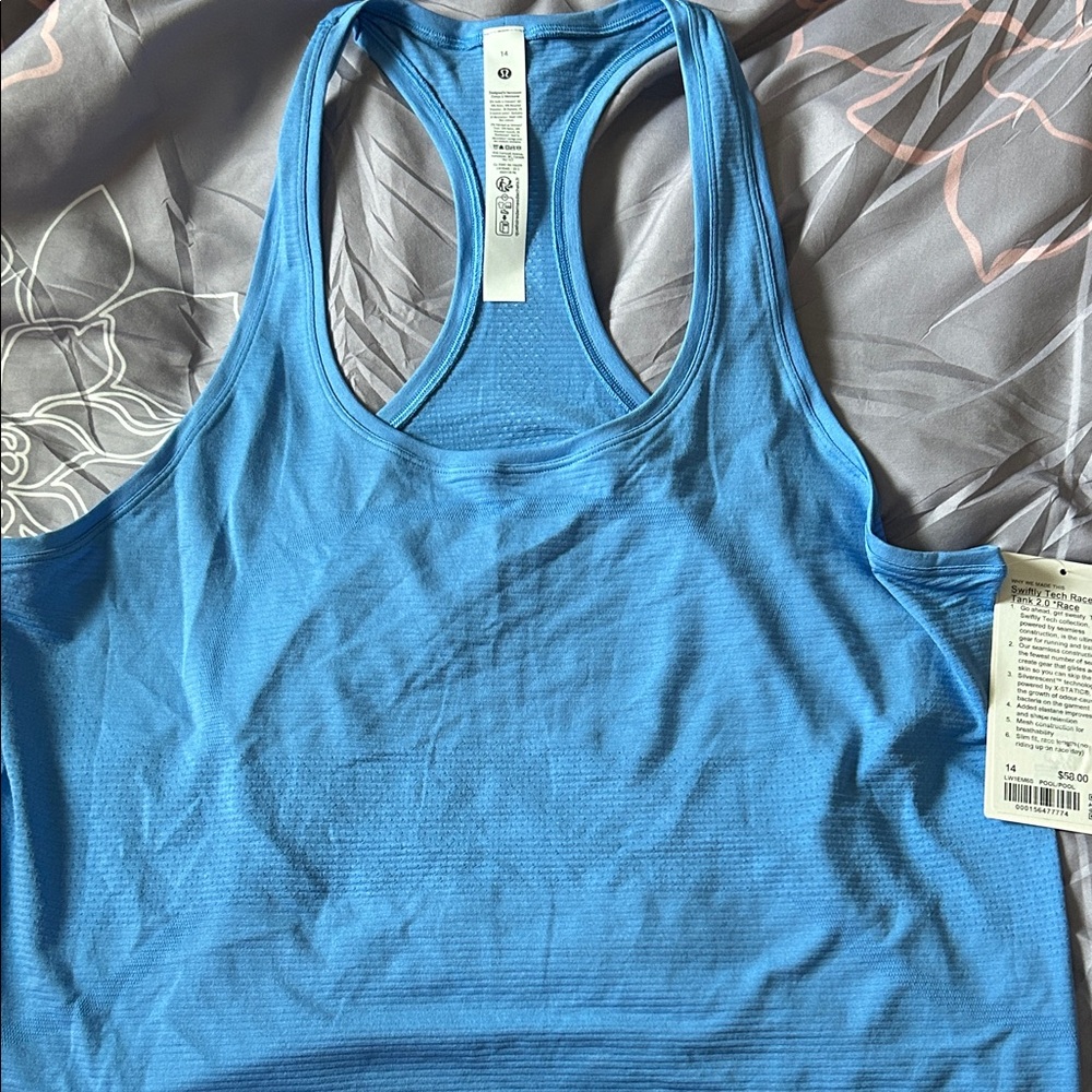 Lululemon swiftly tech racer back tank 2.0 race Women's Blue Racerback Tank Top